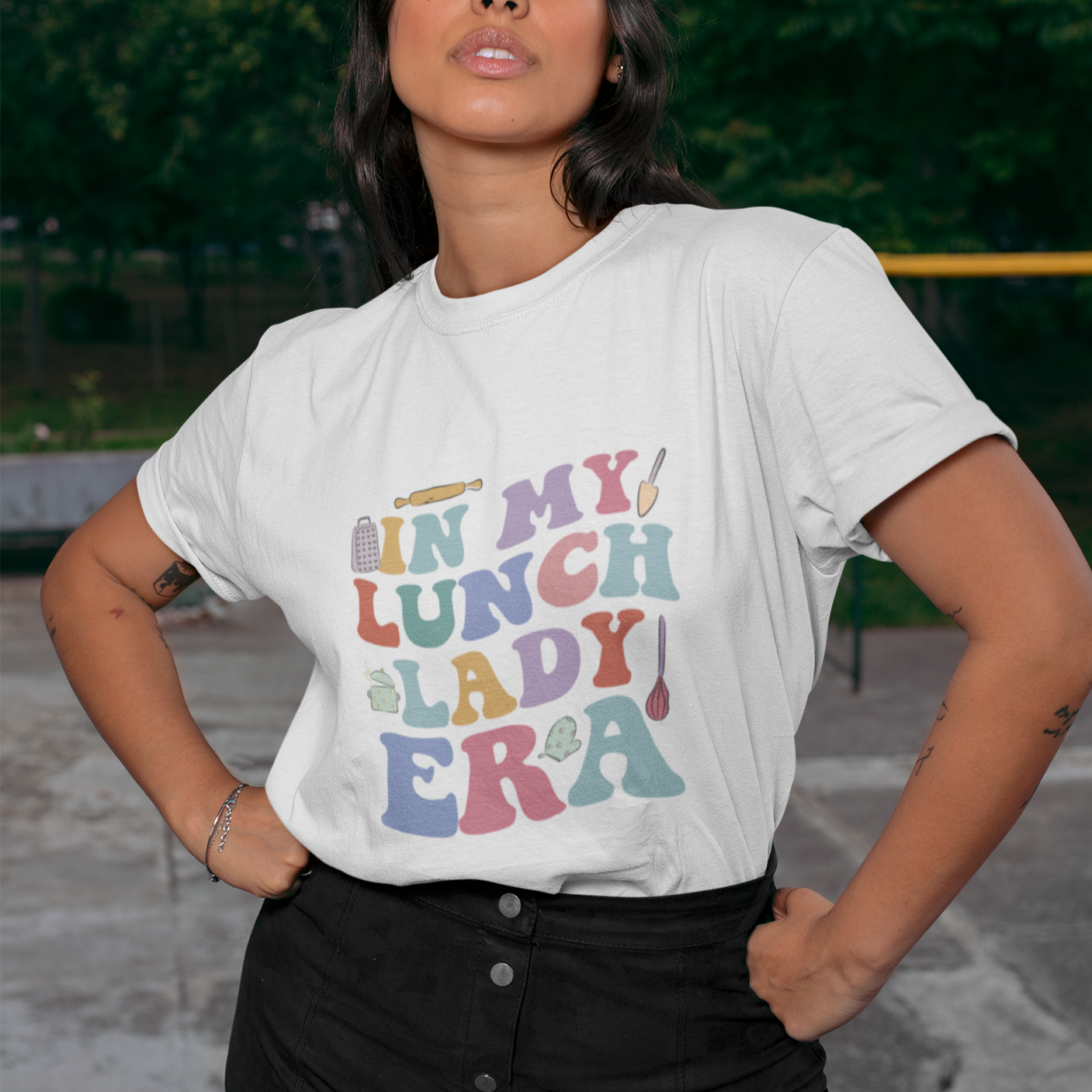 In My Lunch Lady Era Welcome Back To School Lunch Lady Life T Shirt For Women - Wonder Print Shop
