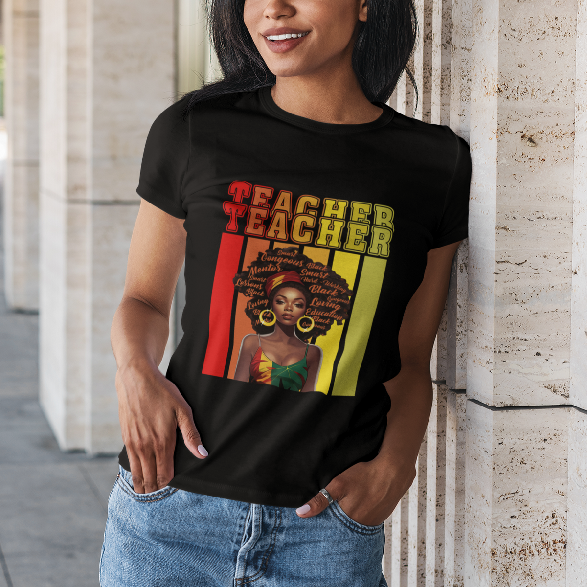 Black History Month T Shirt Teacher Women African Americans School Educate - Wonder Print Shop