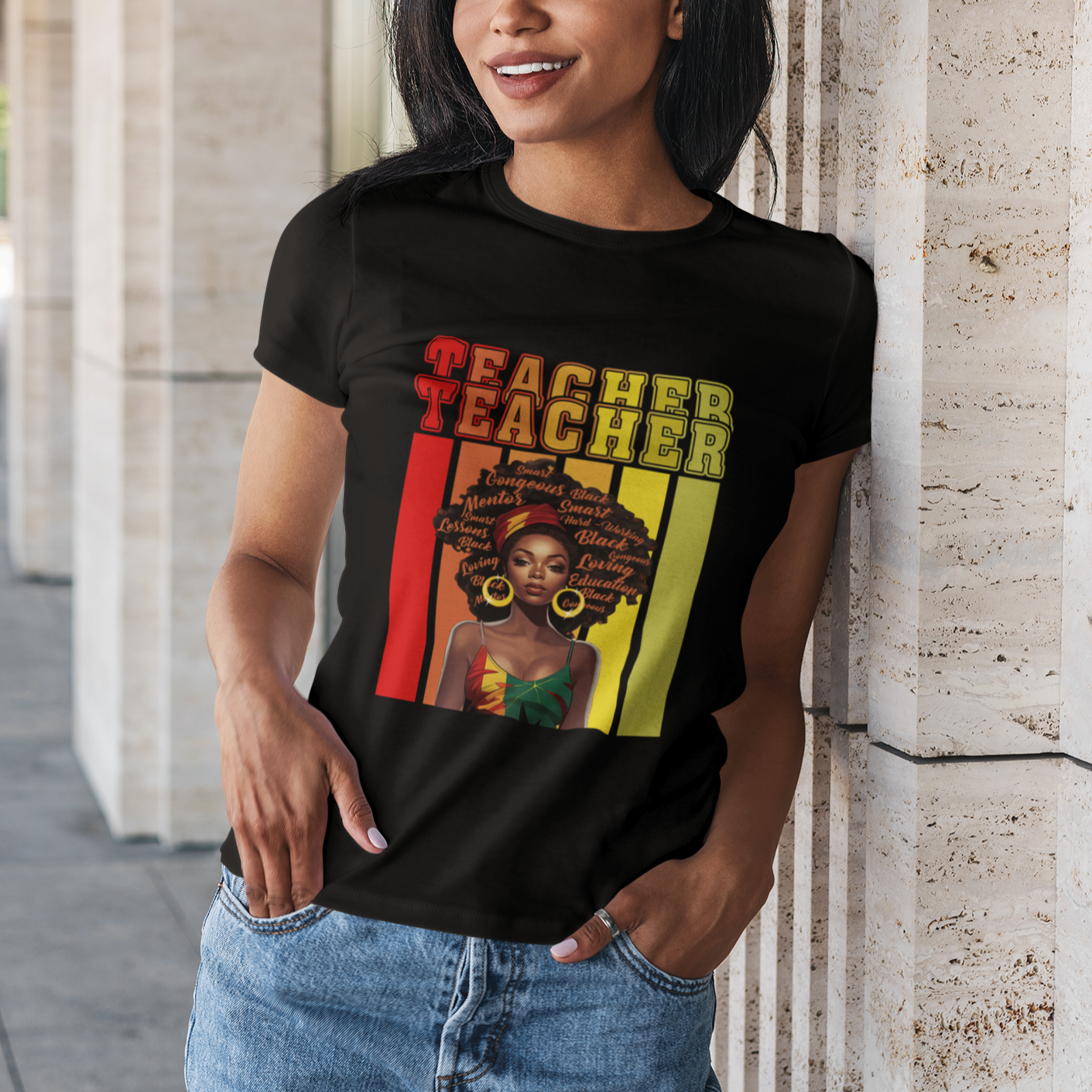 Black History Month T Shirt Teacher Women African Americans School Educate - Wonder Print Shop