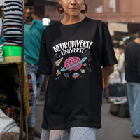 Neurodiversity T Shirt Neurodiverse Funny Brain Universe Autism ADHD ASD - Wonder Print Shop