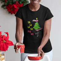 Fa La La Mingo Flamingo Hawaiian Christmas Tree T Shirt - Wonder Print Shop