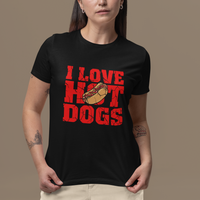 Hot Dog T Shirt I Love Hot Dogs Funny Glizzy Globber - Wonder Print Shop