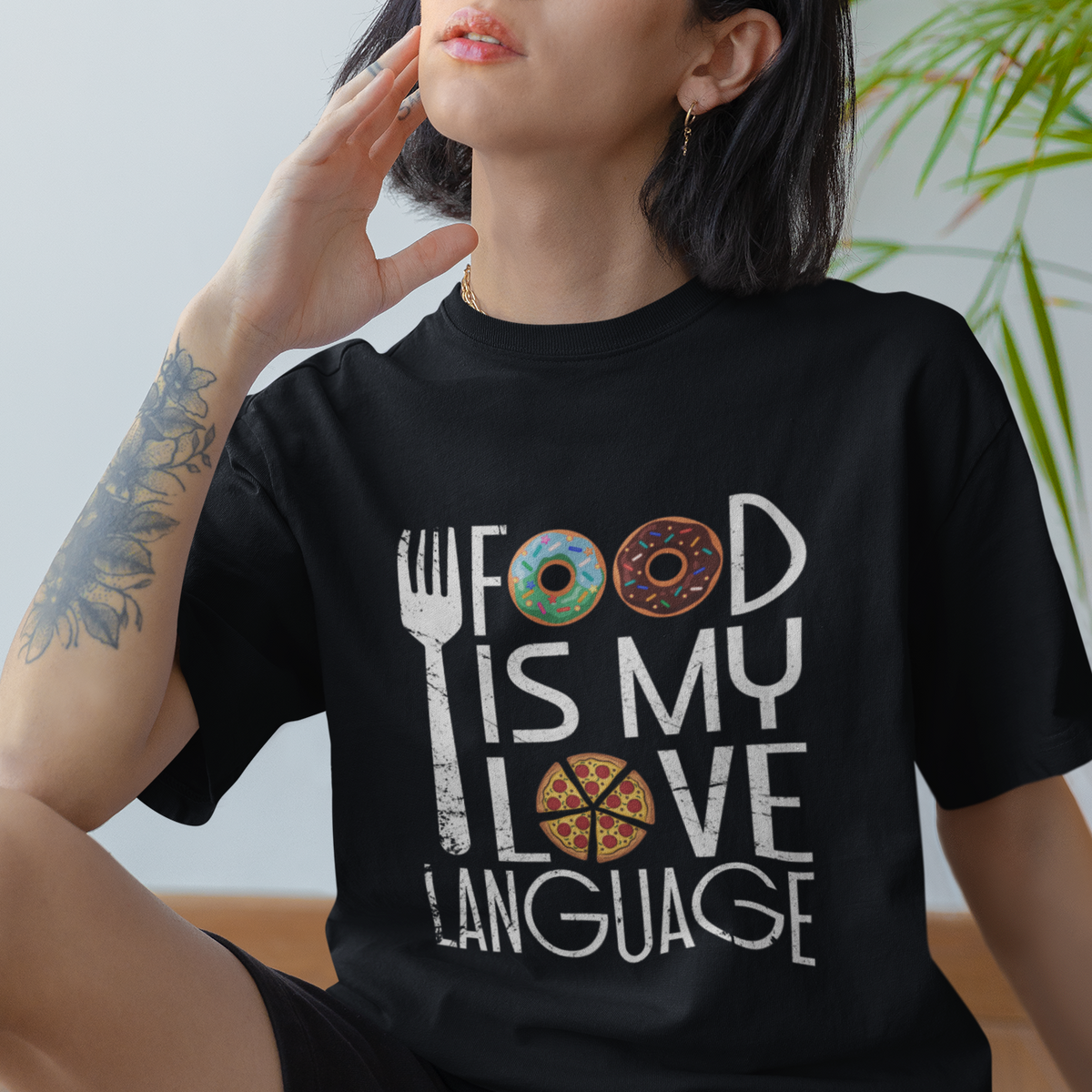 Food Is My Love Language Foodie Food Lover Chef Cooking T Shirt - Wonder Print Shop