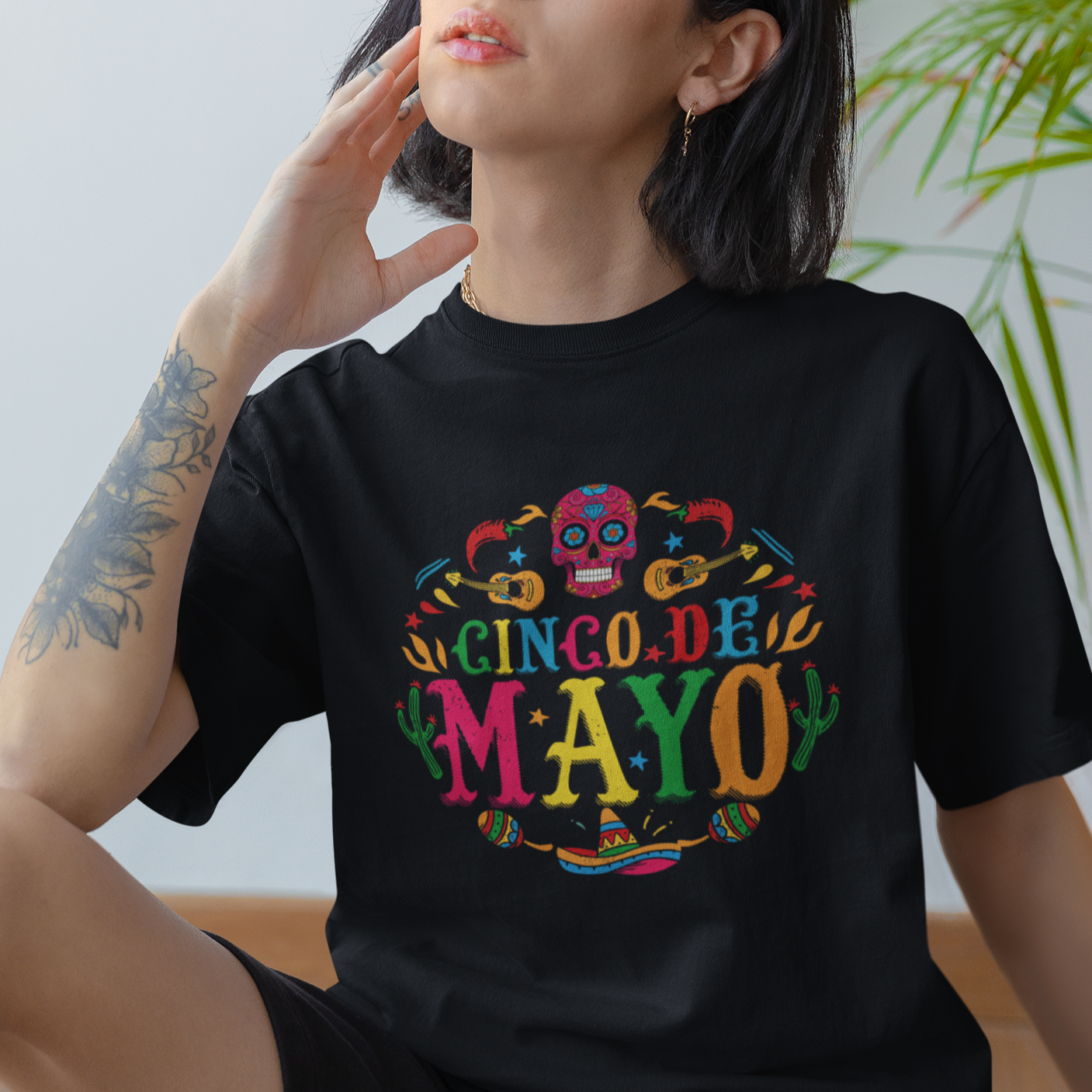 Funny Cinco De Mayo T Shirt Cinco De Mayo Mexican Fiesta 5 De Mayo Mexican Sugar Skull - Wonder Print Shop