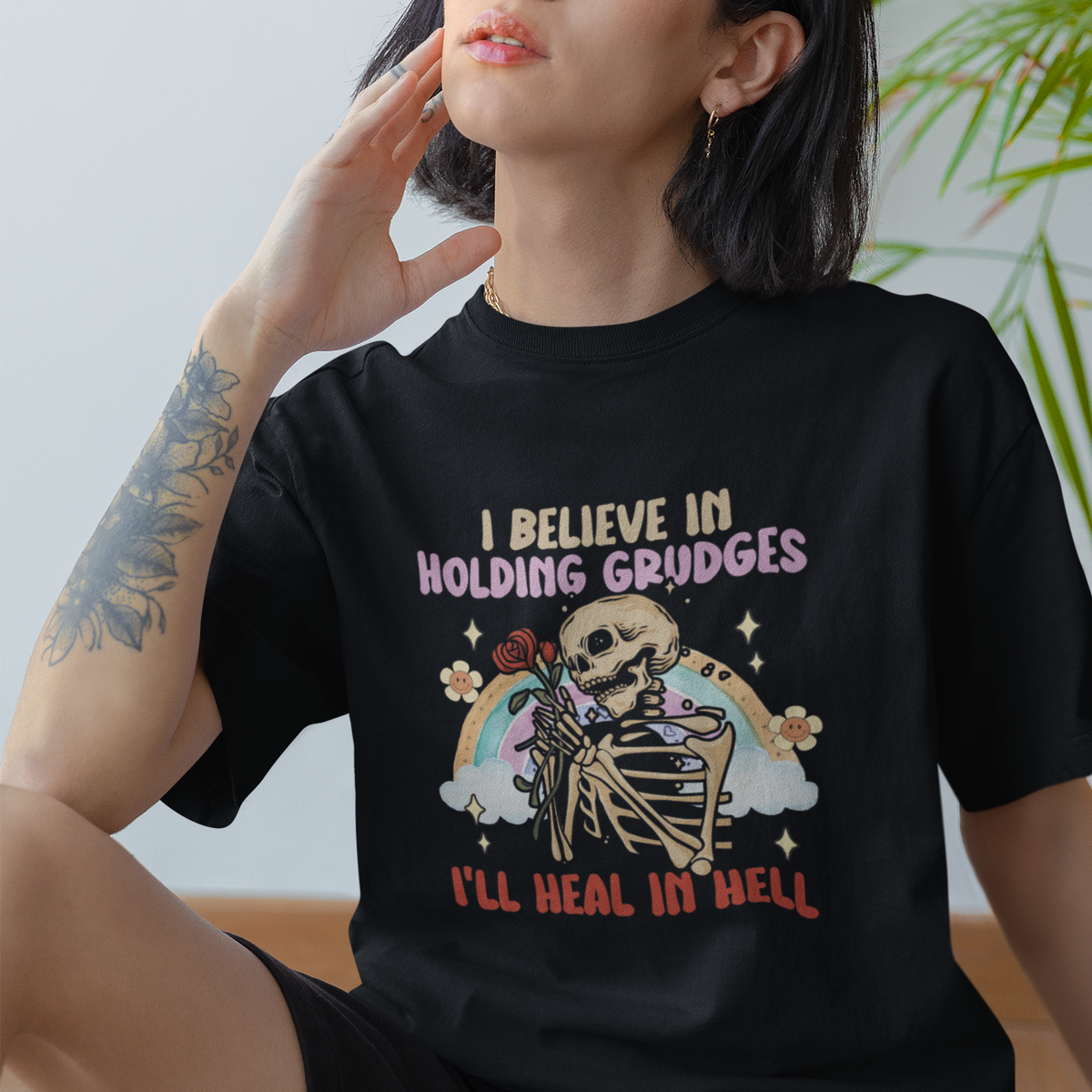 Funny Karma T Shirt Funny I Believe In Holding Grudges Ill Heal In Hell Sarcastic Karma - Wonder Print Shop