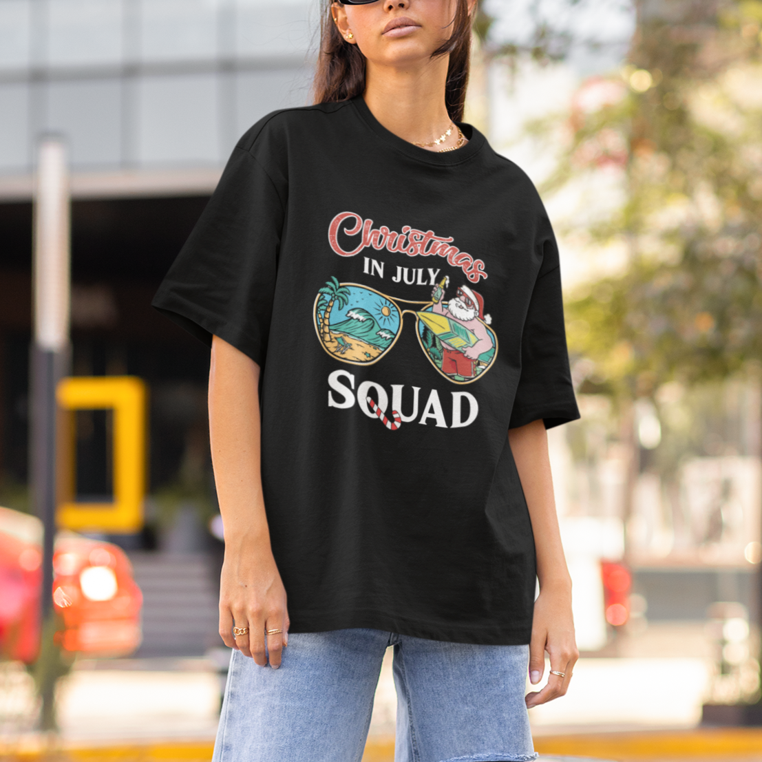 Christmas in July T Shirt Christmas In July Squad Funny Summer Xmas Beach Holiday - Wonder Print Shop
