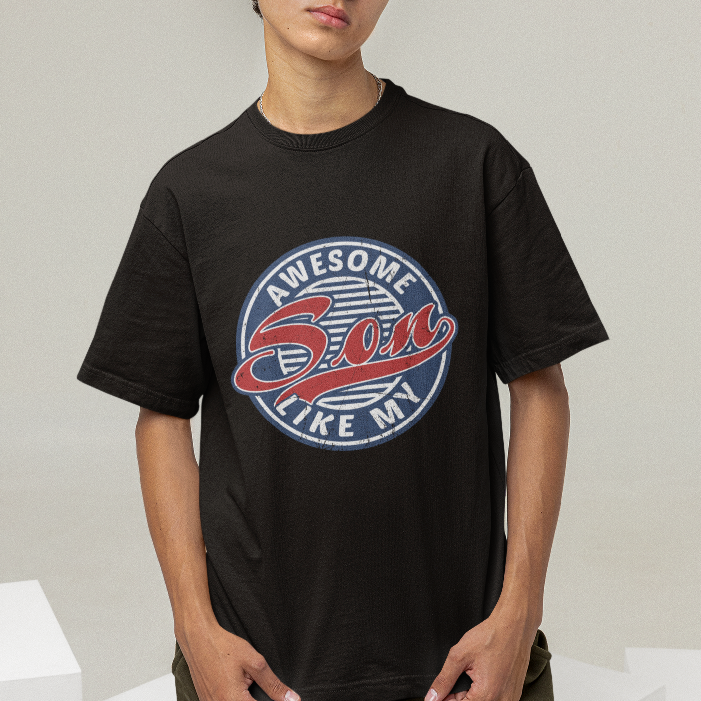 Awesome Like My Son Gag Gift for Parents' Day from Children Sons T Shirt - Wonder Print Shop