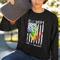 Gun Violence Awareness Sweatshirt Enough End Gun Violence Protect Our Children Orange Mom Dad - Wonder Print Shop