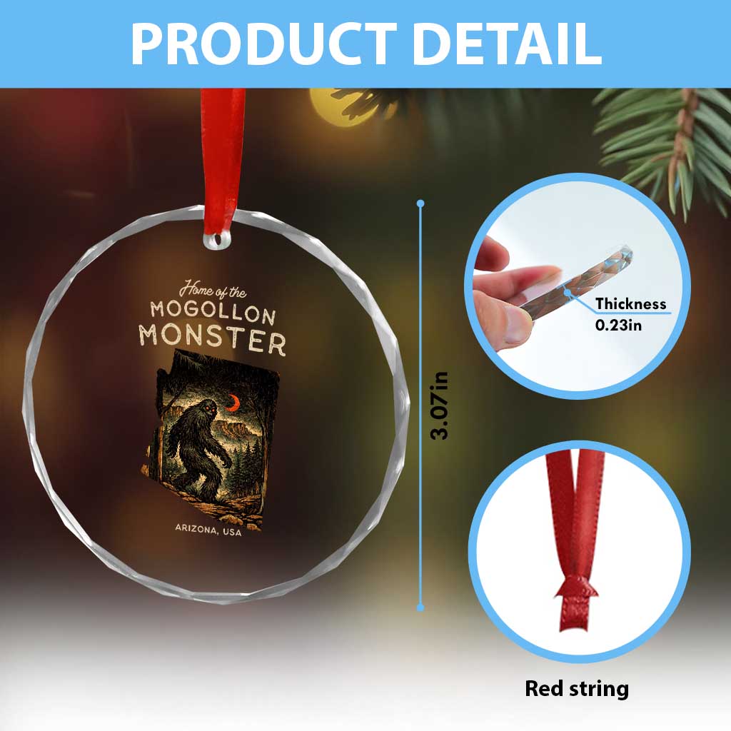Mogollon Monster Arizona Crystal Glass Ornament Home Of The Cryptid Lover