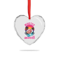 Moister Than An Oyster Heart Crystal Glass Ornament Funny Inappropriate Adult Humor Women - Wonder Print Shop
