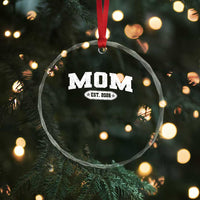 Mom Est 2026 Crystal Glass Ornament Promoted To Mama Baby Announcement Mothers Day