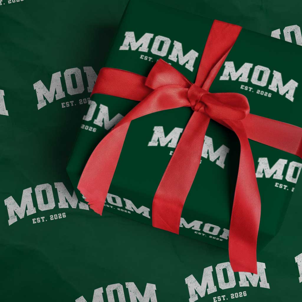 Mom Est 2026 Wrapping Paper Roll Promoted To Mommy Mother's Day