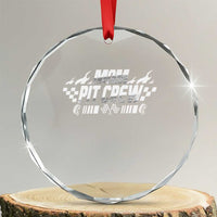 Mom Pit Crew Crystal Glass Ornament Race Car Family Racing Birthday Hosting Parties TS10