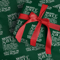 Mom Shit List Wrapping Paper Roll Funny Mom Life Sarcastic Mothers Day