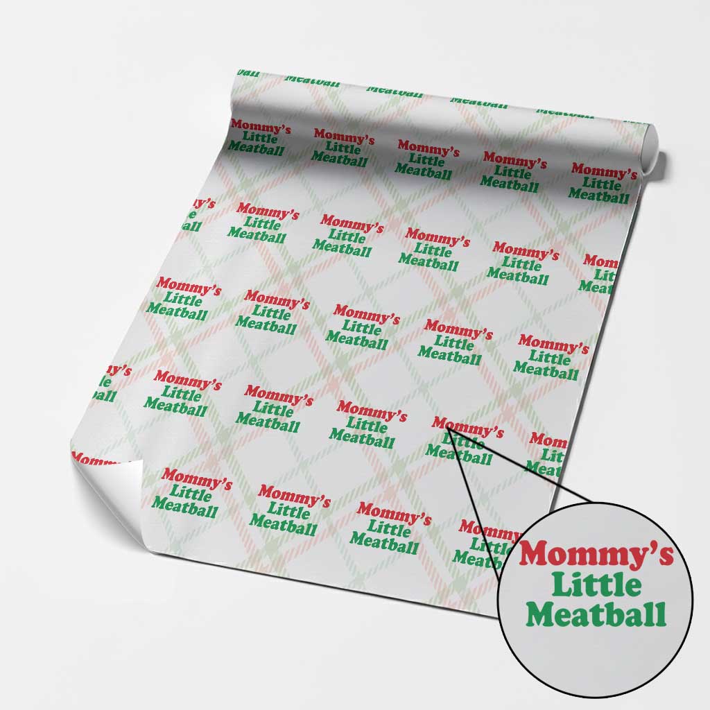 Mommy's Little Meatball Wrapping Paper Roll Funny Italian Family Baby Humor - Wonder Print Shop