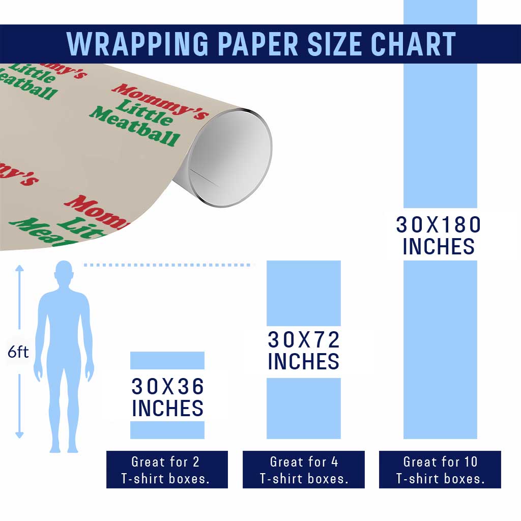 Mommy's Little Meatball Wrapping Paper Roll Funny Italian Family Baby Humor - Wonder Print Shop