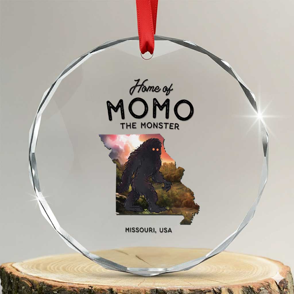 Momo The Monster Folklore Crystal Glass Ornament Louisiana Missouri Cryptid Lover Gift