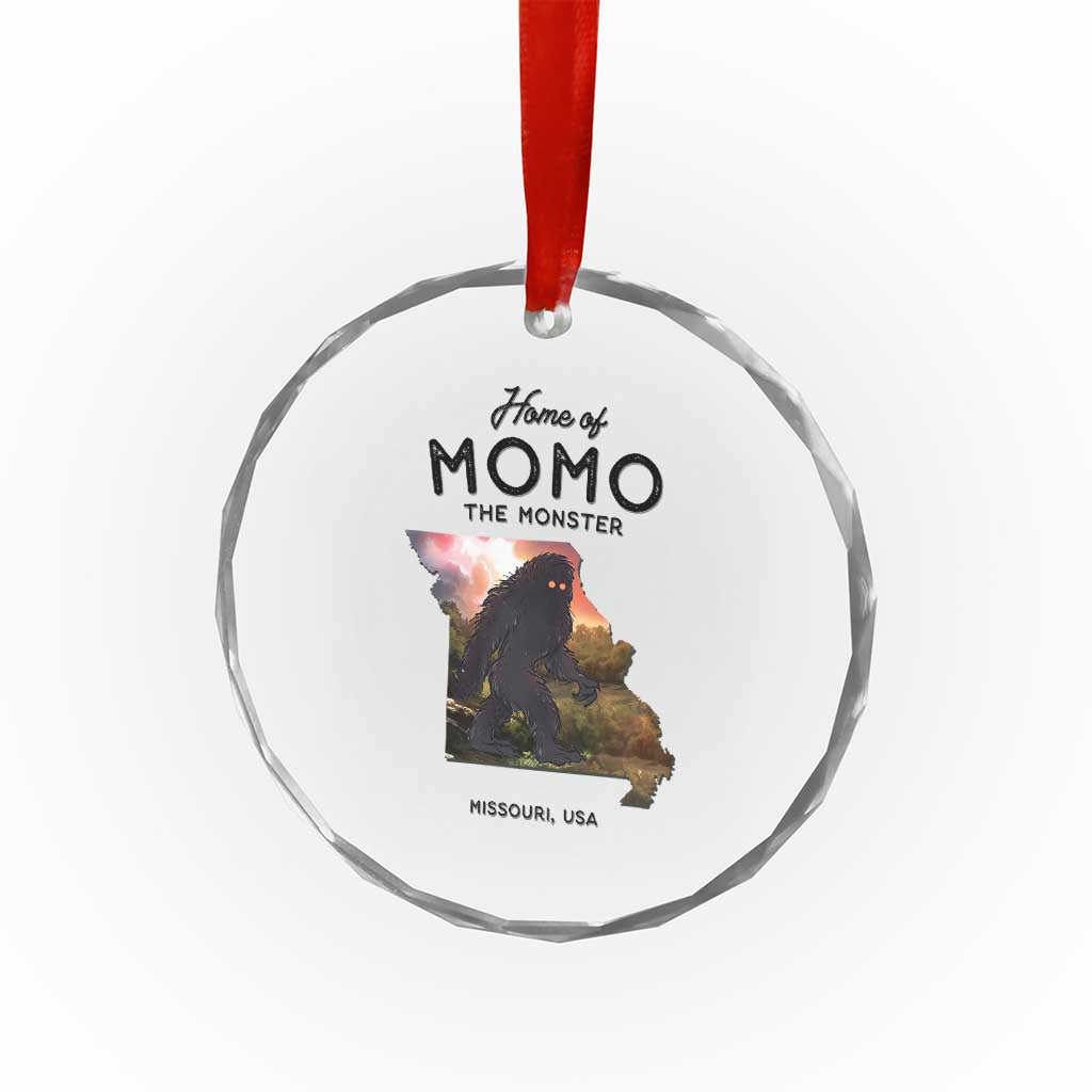 Momo The Monster Folklore Crystal Glass Ornament Louisiana Missouri Cryptid Lover Gift