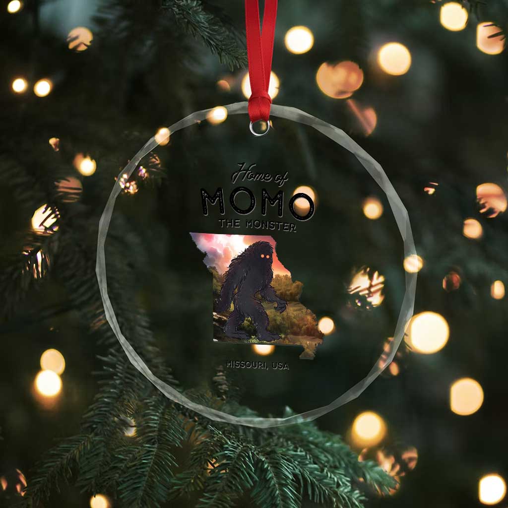 Momo The Monster Folklore Crystal Glass Ornament Louisiana Missouri Cryptid Lover Gift