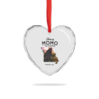 Momo The Monster Folklore Heart Crystal Glass Ornament Louisiana Missouri Cryptid Lover Gift