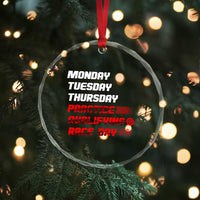 Monday Tuesday Thursday Practice Qualifying Race Day Crystal Glass Ornament TS10