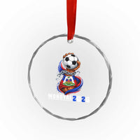 Mondyal 2026 Haiti Freedom Fist Broken Chains Soccer Graphic Crystal Glass Ornament Haitian Flag Football Sports Fan