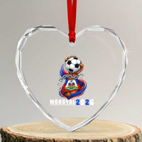 Mondyal 2026 Haiti Freedom Fist Broken Chains Soccer Graphic Heart Crystal Glass Ornament Haitian Flag Football Sports Fan