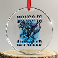 Mongo is Appalled Crystal Glass Ornament Funny Princess Donut Riding Mongo