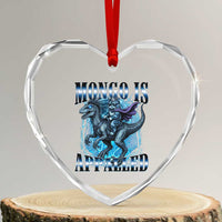Mongo is Appalled Heart Crystal Glass Ornament Funny Princess Donut Riding Mongo