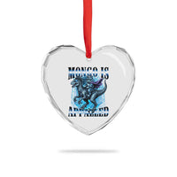 Mongo is Appalled Heart Crystal Glass Ornament Funny Princess Donut Riding Mongo