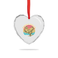 Mongo is Appalled Heart Crystal Glass Ornament Vintage Princess Cat Riding Dinosaur