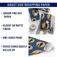 Monk and Dog Silhouette Peace Wrapping Paper Roll Spiritual Walk for Peace Sunset - Wonder Print Shop