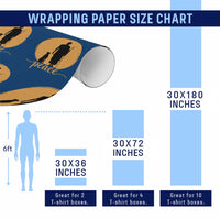 Monk and Dog Silhouette Peace Wrapping Paper Roll Spiritual Walk for Peace Sunset - Wonder Print Shop
