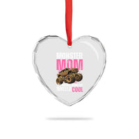 Monster Mom Like Normal Mama But Wheelie Cool Heart Crystal Glass Ornament Monster Truck Mama