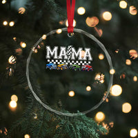 Monster Truck Mama Crystal Glass Ornament Funny Truck Mom Checkered Mother's Day