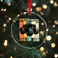 Monster Trucks Are My Jam Crystal Glass Ornament Vintage Retro TS02
