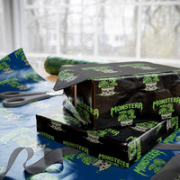 Monstera Lover Houseplant Gift Wrapping Paper Roll Skull Plant Pot Graphic - Wonder Print Shop