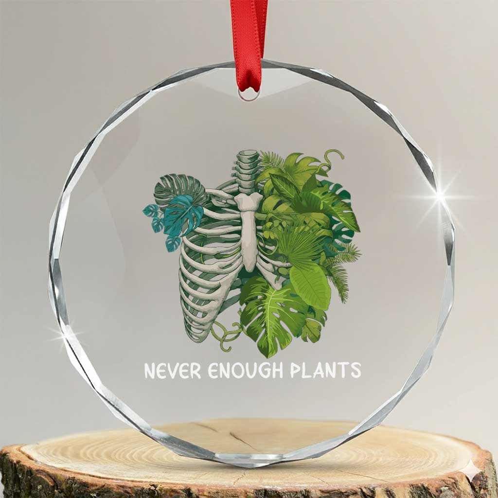 Monstera Plant Body Skeleton Crystal Glass Ornament Never Enough Plants TS12