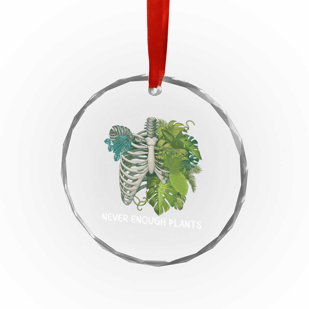 Monstera Plant Body Skeleton Crystal Glass Ornament Never Enough Plants TS12