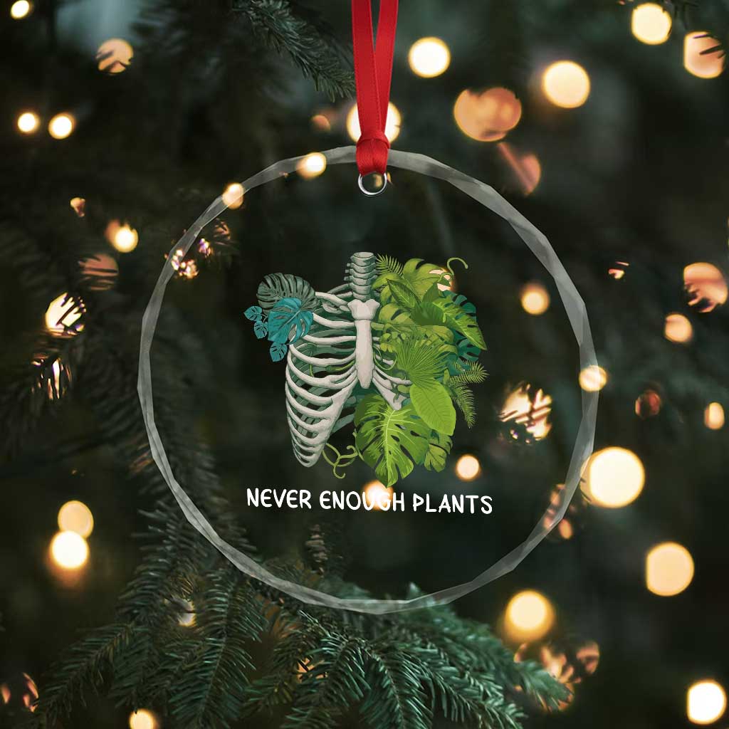 Monstera Plant Body Skeleton Crystal Glass Ornament Never Enough Plants TS12
