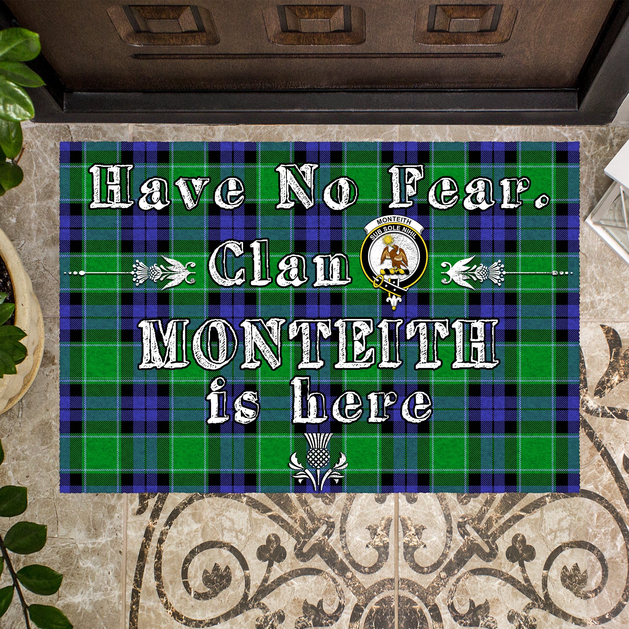 monteith-clan-tartan-door-mat-family-crest-have-no-fear-tartan-door-mat