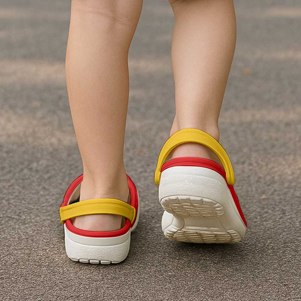 Montenegro Clogs Shoes Flag Color Inspiration - Wonder Print Shop