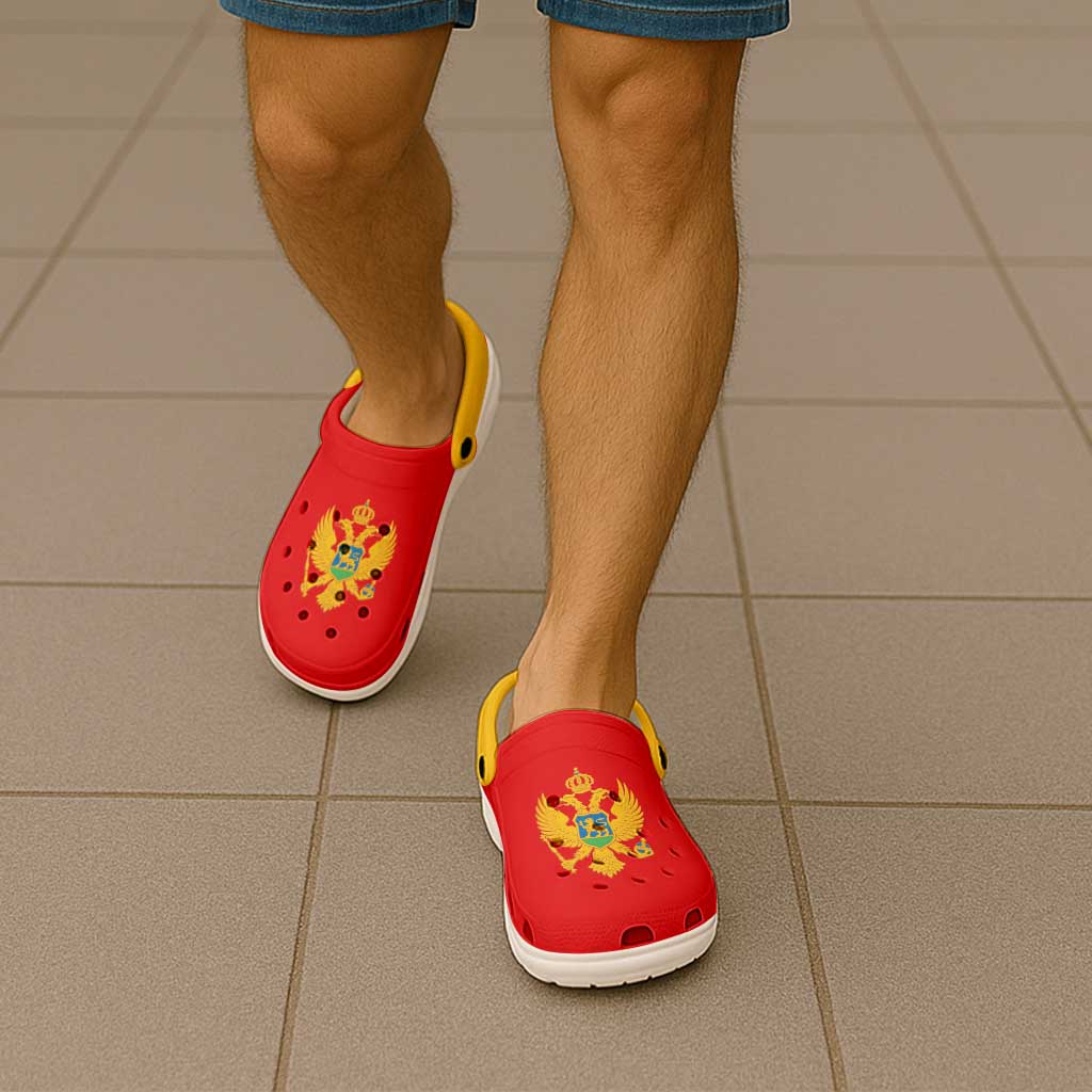Montenegro Clogs Shoes Flag Color Inspiration - Wonder Print Shop