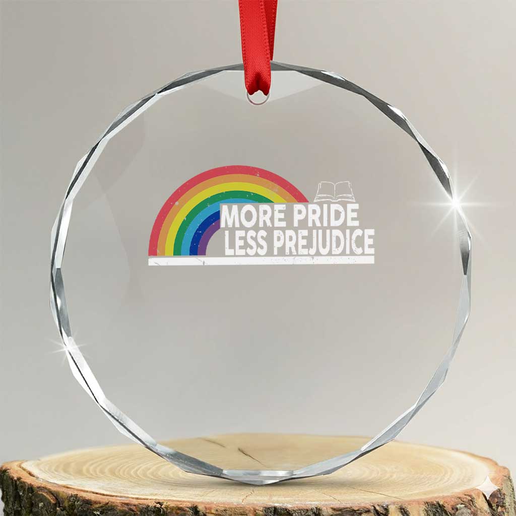 More Pride Less Prejudice Crystal Glass Ornament Pride Month LGBTQ
