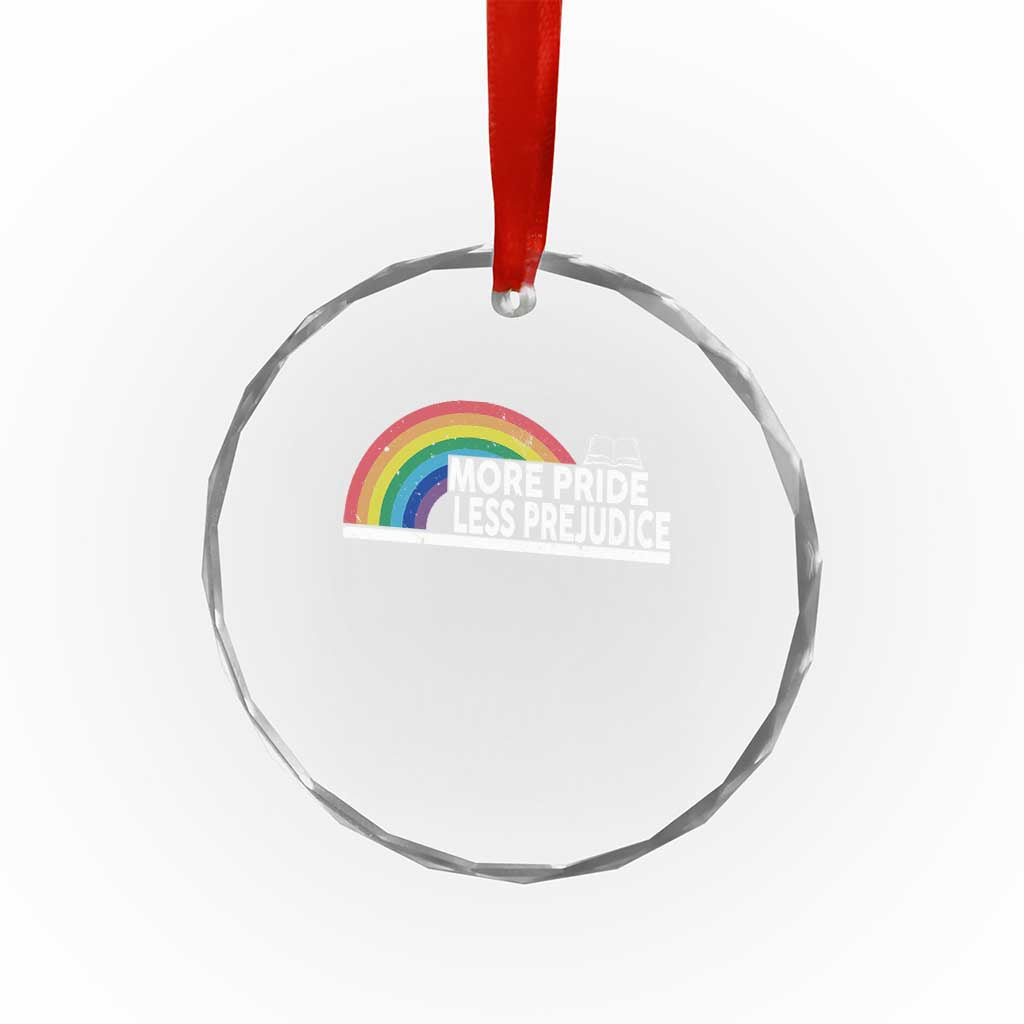 More Pride Less Prejudice Crystal Glass Ornament Pride Month LGBTQ