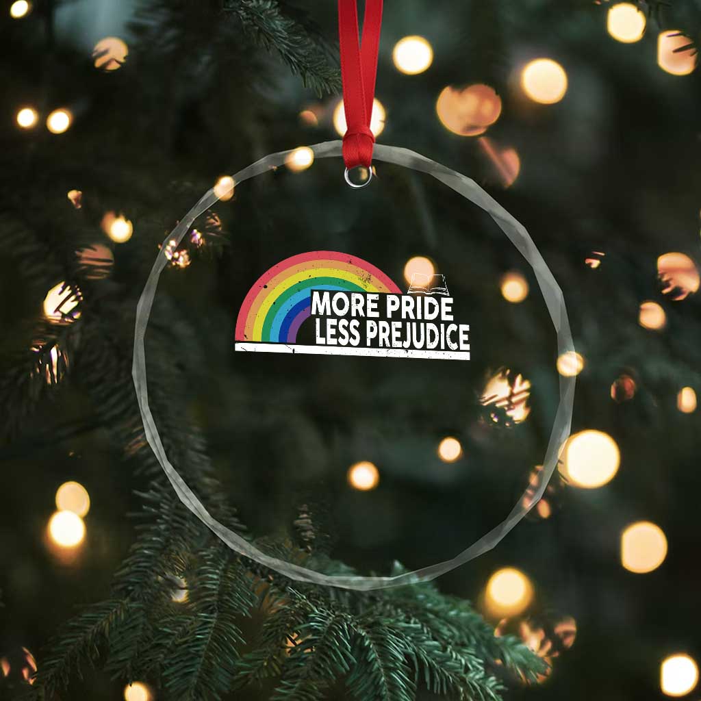 More Pride Less Prejudice Crystal Glass Ornament Pride Month LGBTQ