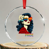 More Pride Less Prejudice Crystal Glass Ornament Retro Pride Month LGBTQ Feminist TS02