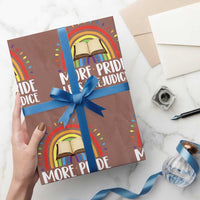 More Pride Less Prejudice Wrapping Paper Roll LGBTQ Pride Month Book Lover