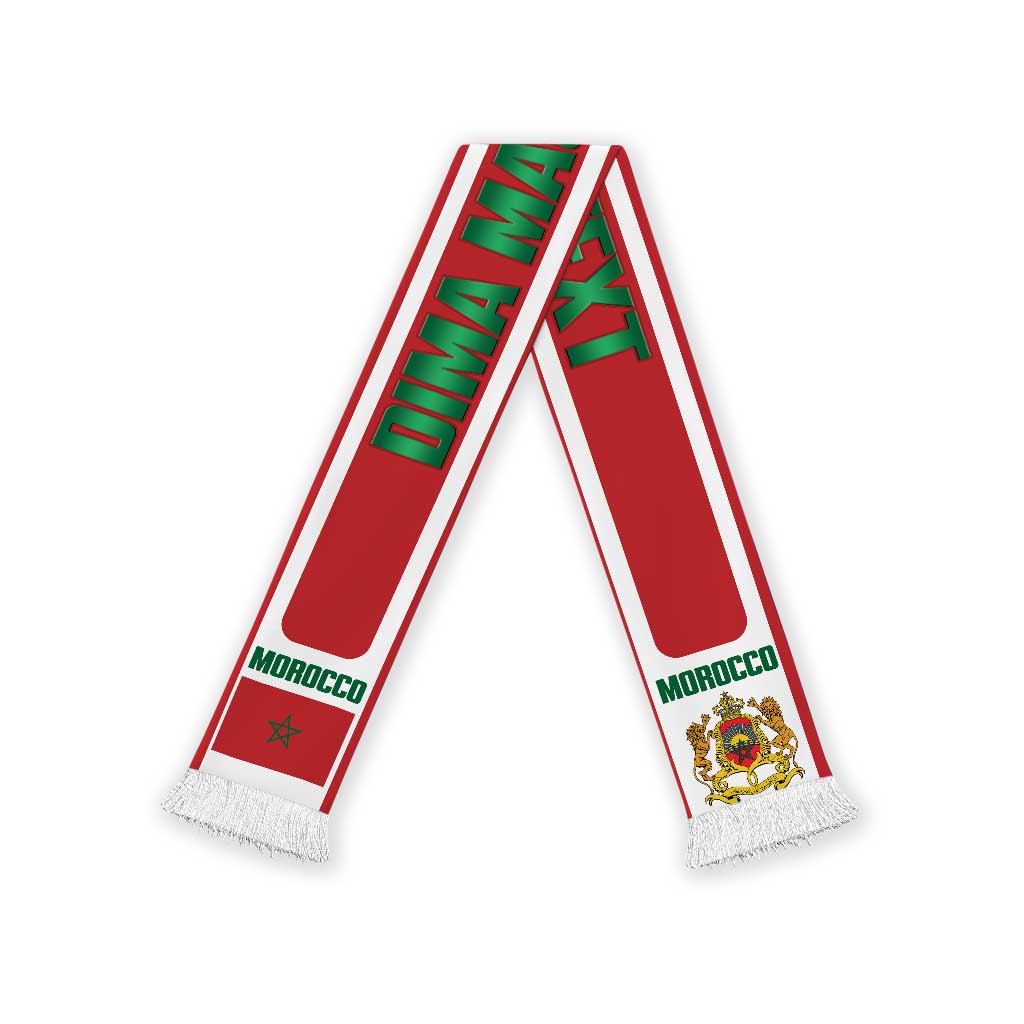 Morocco 2026 Football Personalized Soccer Scarf Go Atlas Lions Dima Maghrib