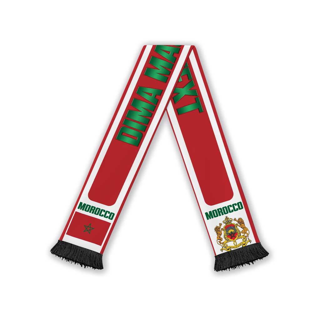 Morocco 2026 Football Personalized Soccer Scarf Go Atlas Lions Dima Maghrib